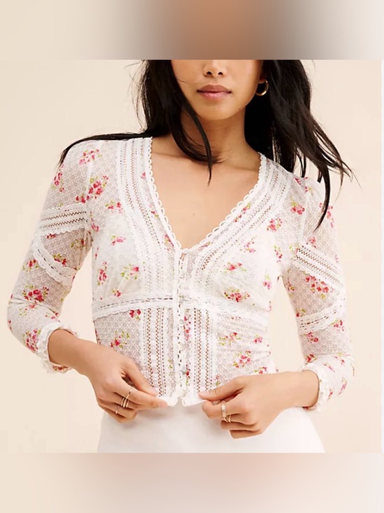 Free People Tops - Free People Kika floral top, XS
